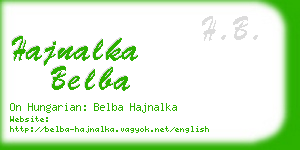 hajnalka belba business card